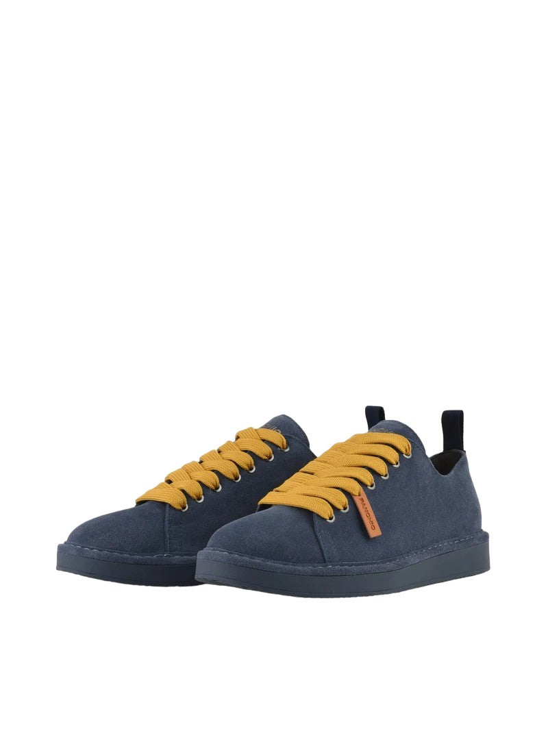 Sneakers with Suede Design and Durable Leather Construction