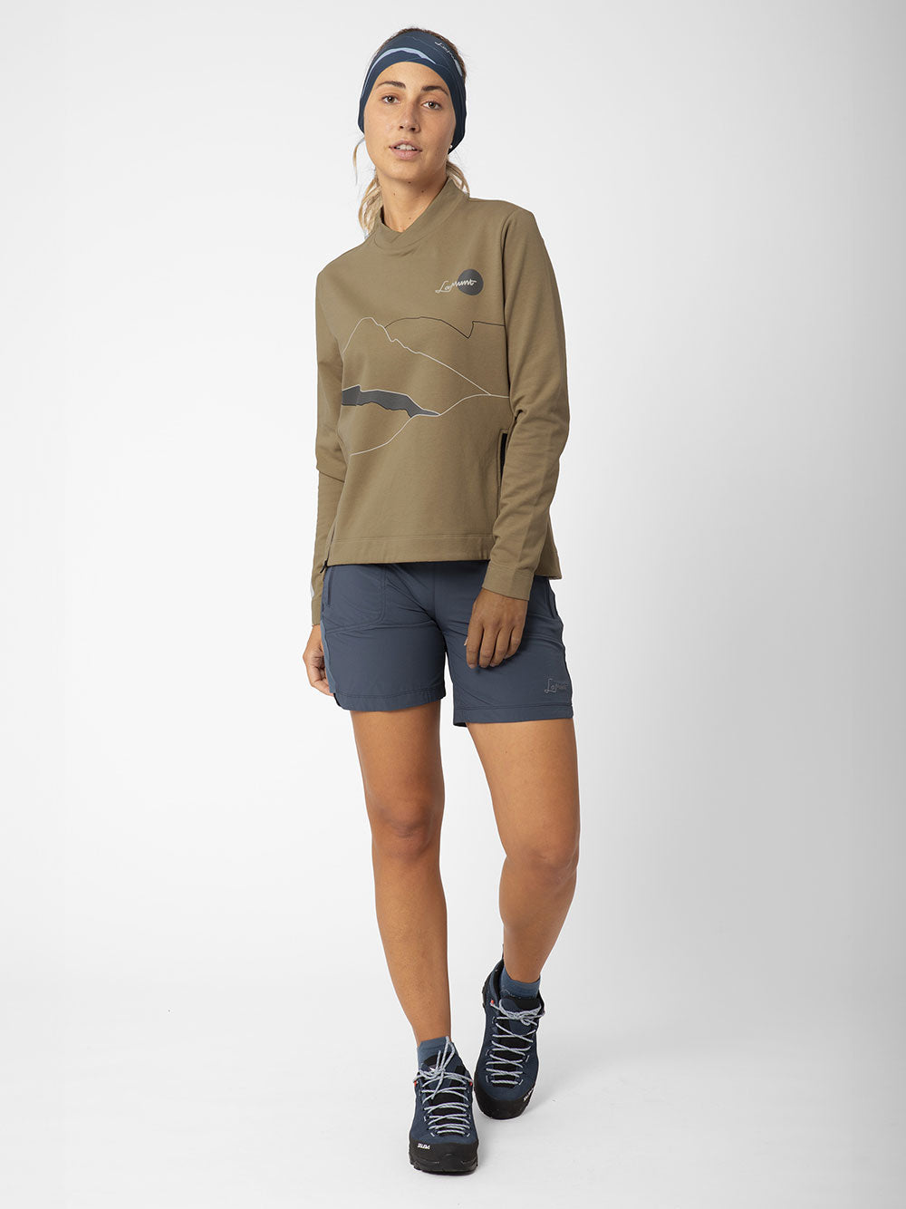 Brown Erika Arty Relaxed High Sweater