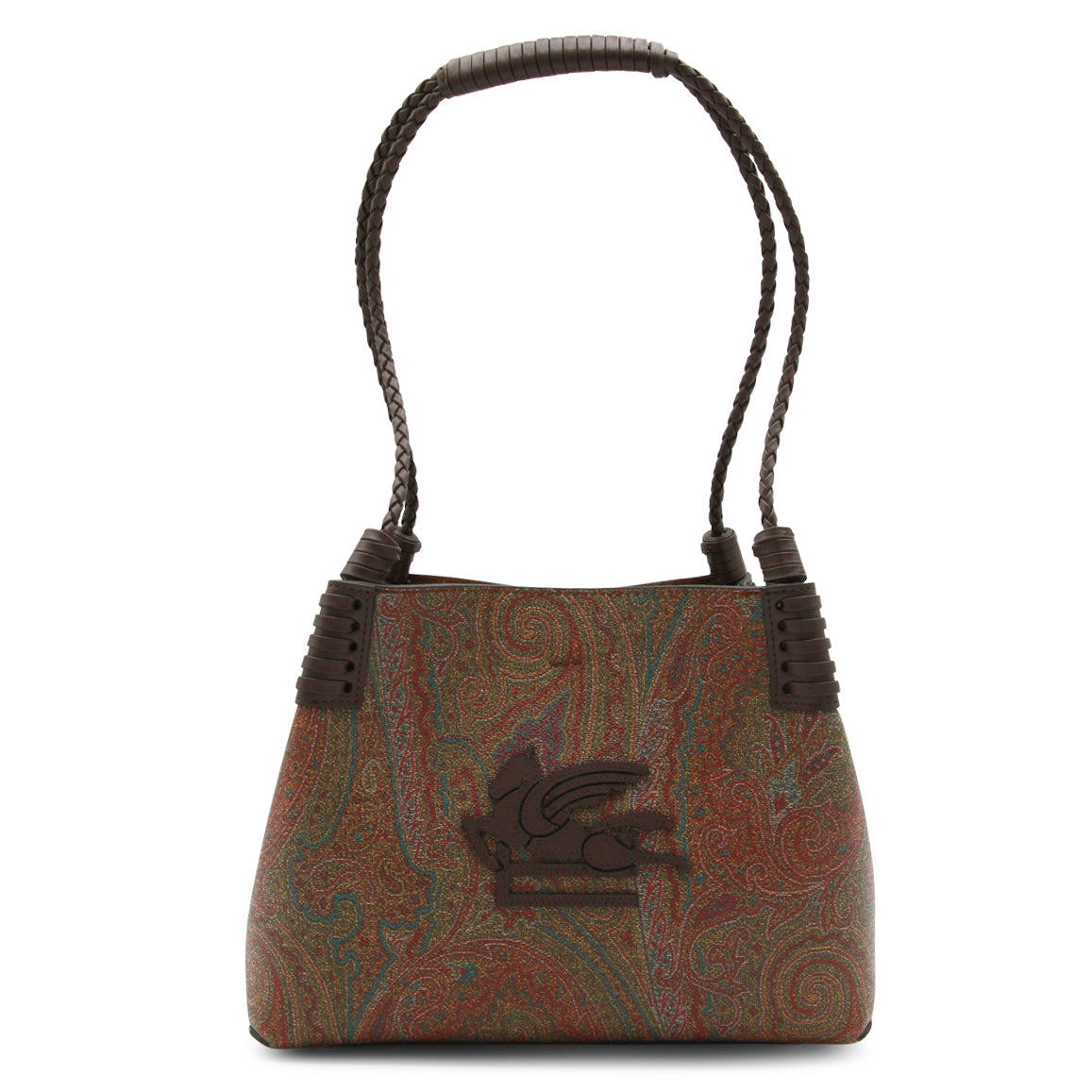 Torebka typu tote w brązowy wzór