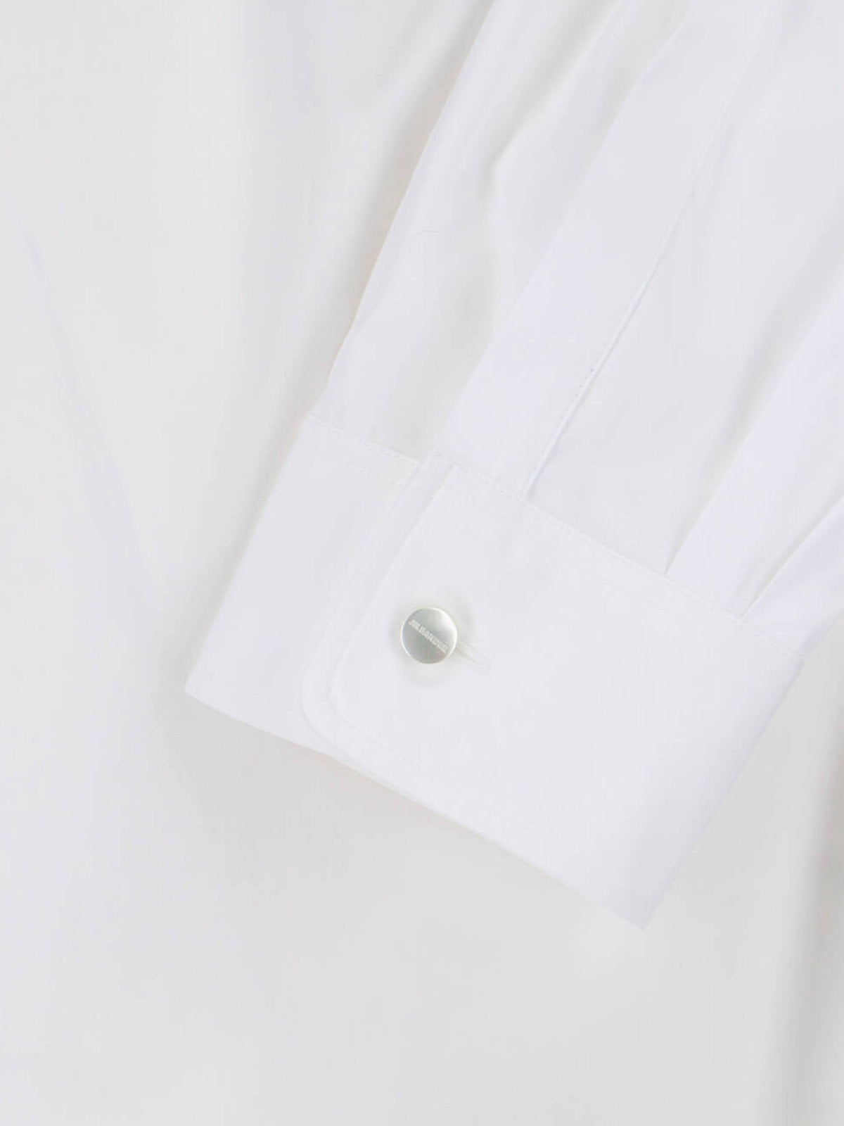 White Minimalist Pointed Collar Cotton Shirt