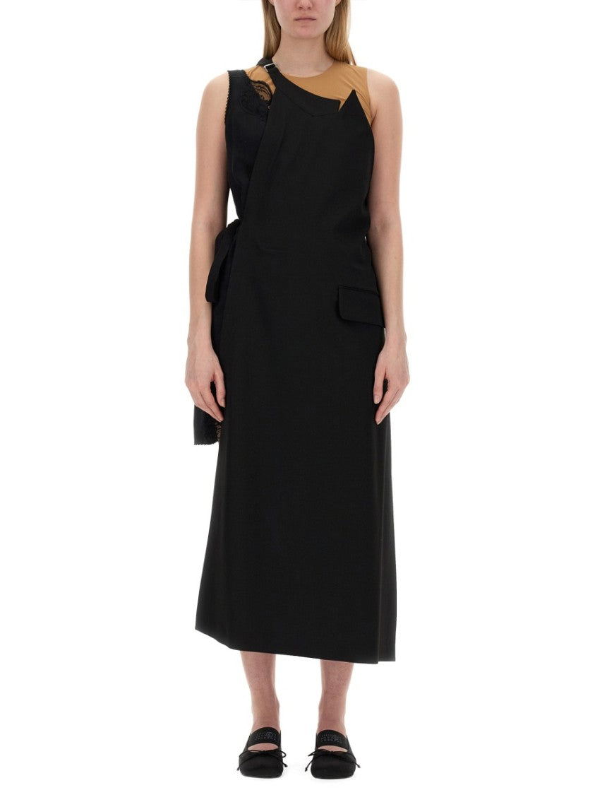 Asymmetrical Top With Fitted Bodice And Flowing Skirt