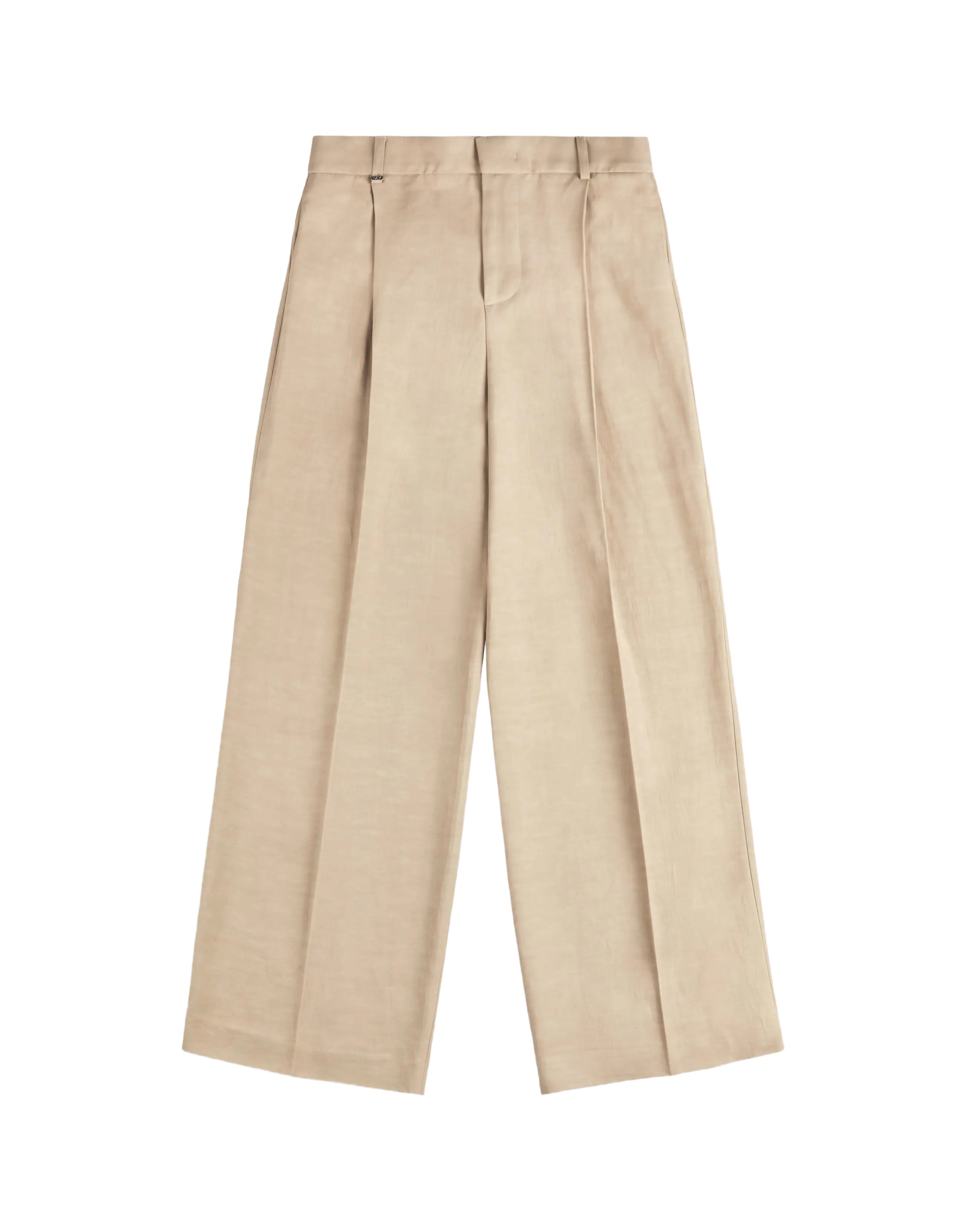 Classic Two-Pinch Trousers with Straight Leg Design