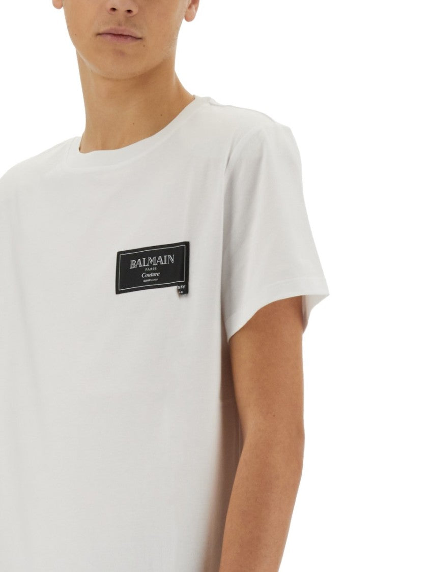 Crew-Neck T-Shirt With Logo Patch