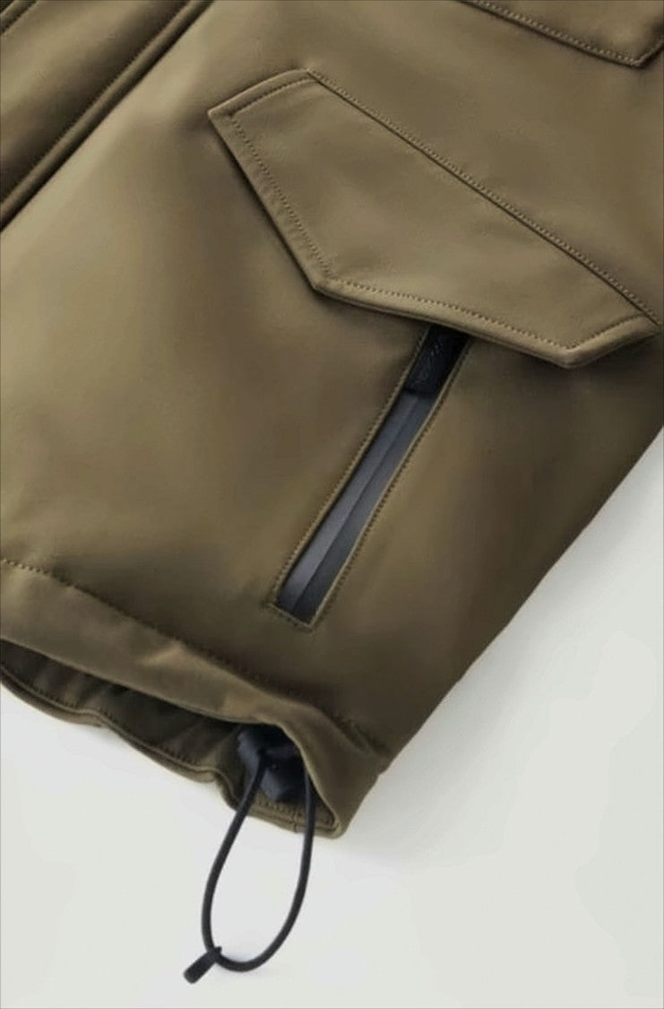 Green Jacket with Detachable Hood