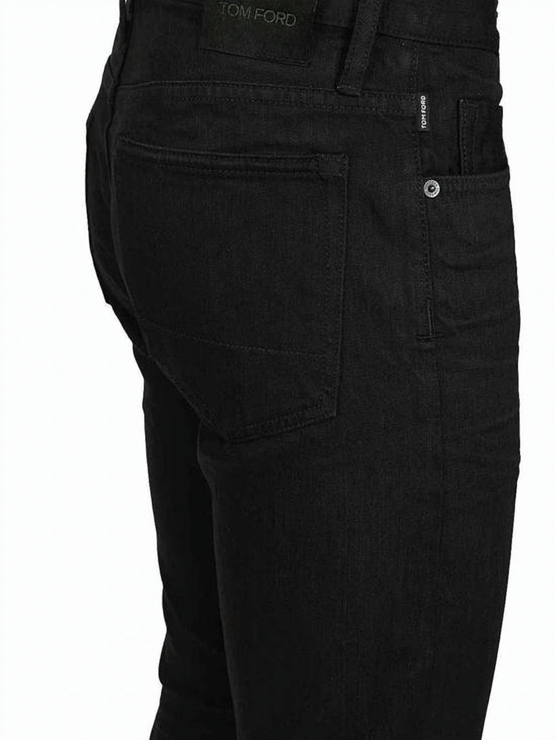 Slim-Fit Black Denim Pants