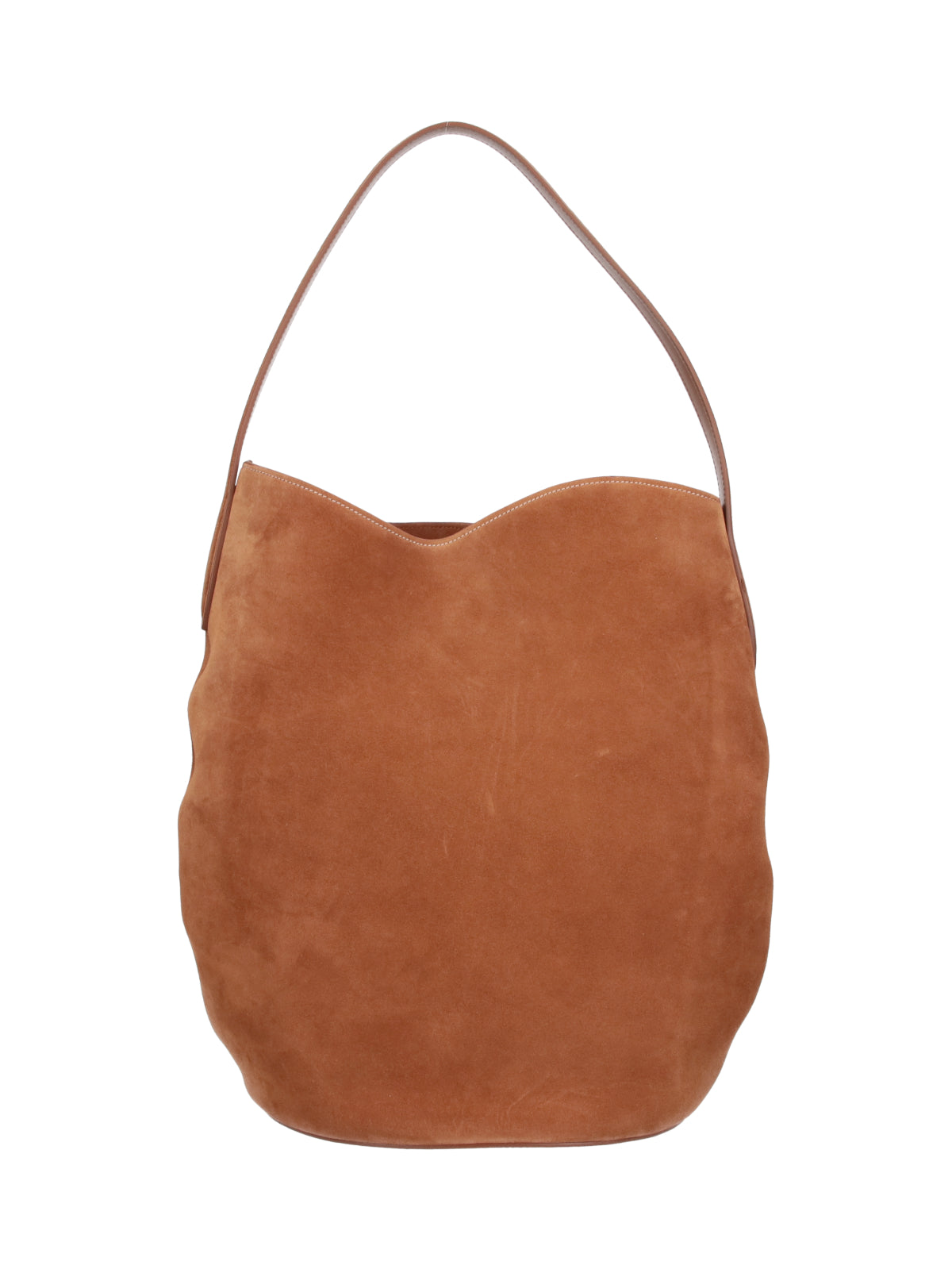 Brown Suede Adjustable Strap Bag