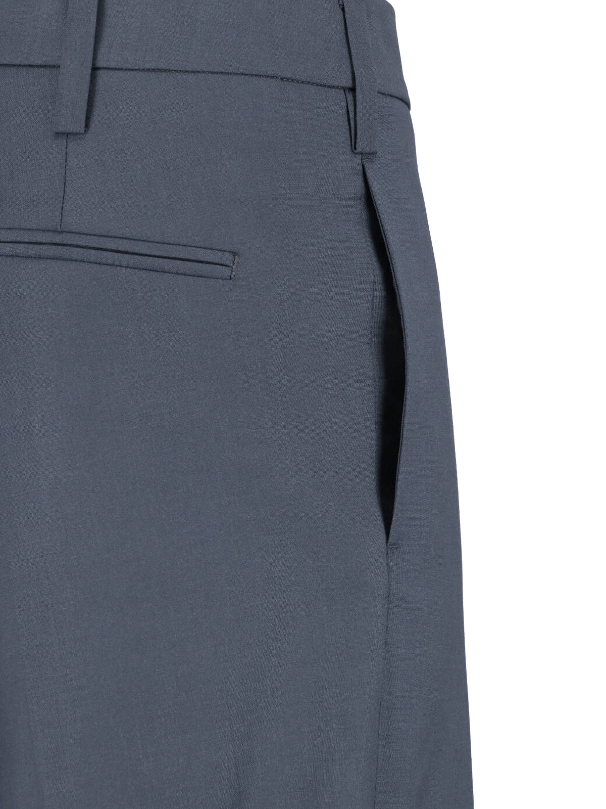 Grey High-Waisted Straight Leg Virgin Trousers