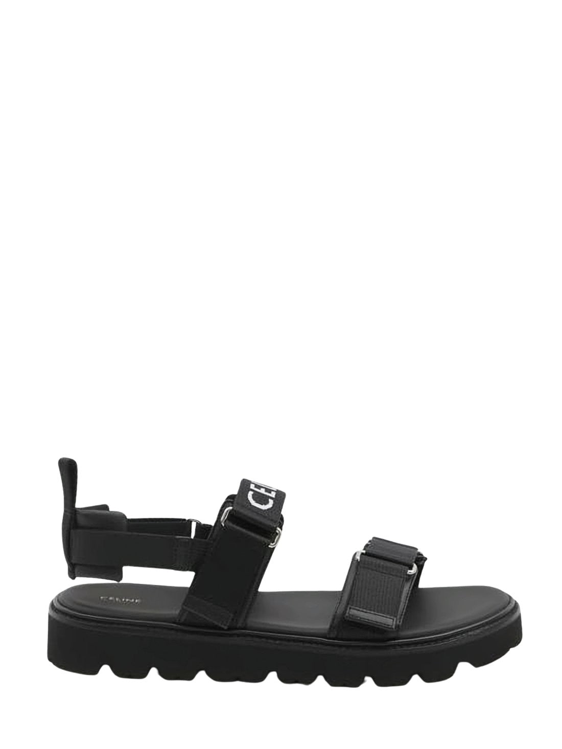 Minimalist Black Sandals with Adjustable Straps