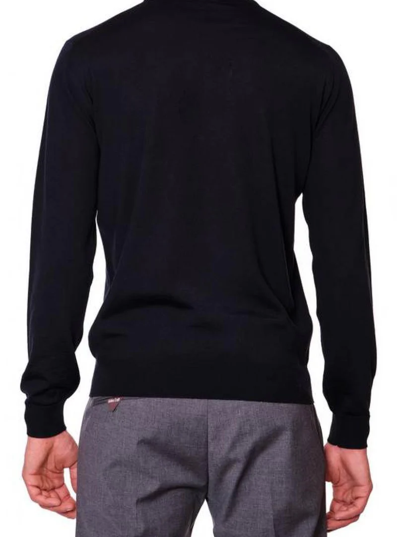 Navy Blue Merino Crewneck Sweater
