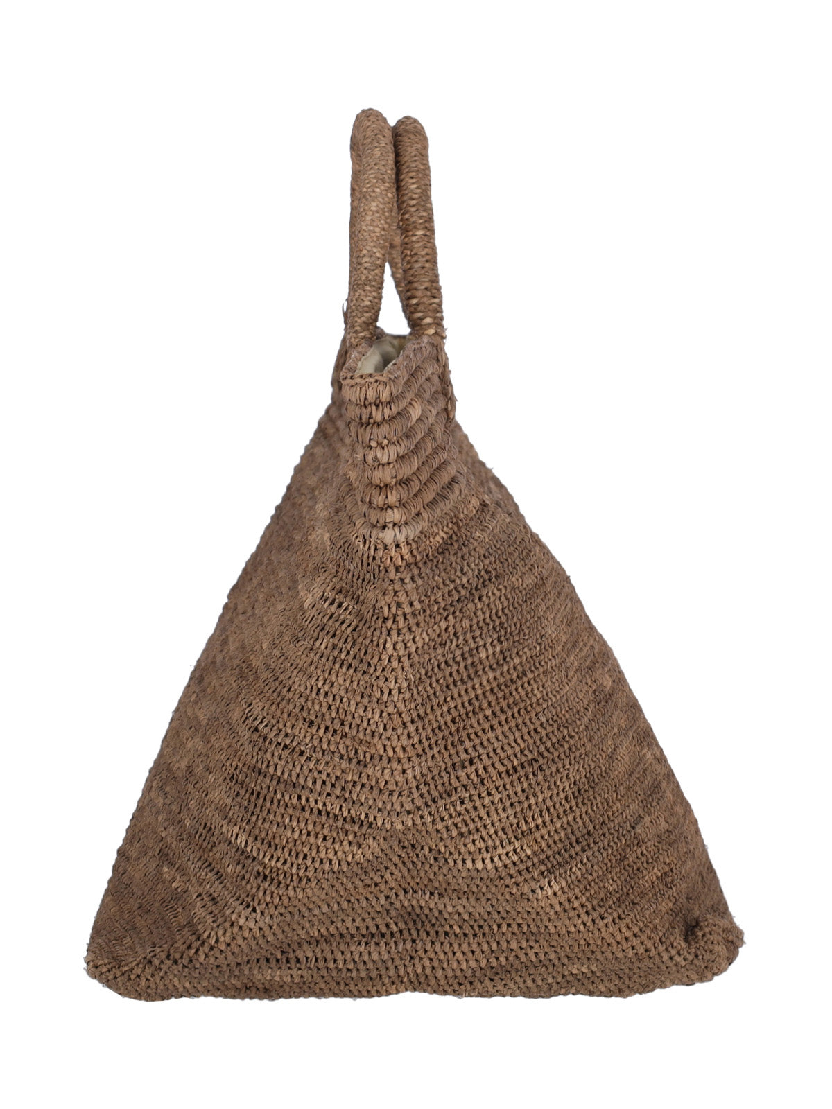 Medium Brown Handbag With Structured Silhouette And Minimalist Design