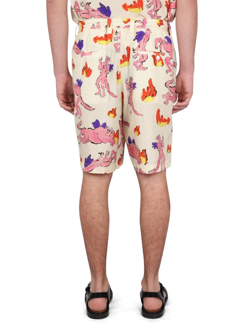 Playful Print Bermuda Shorts