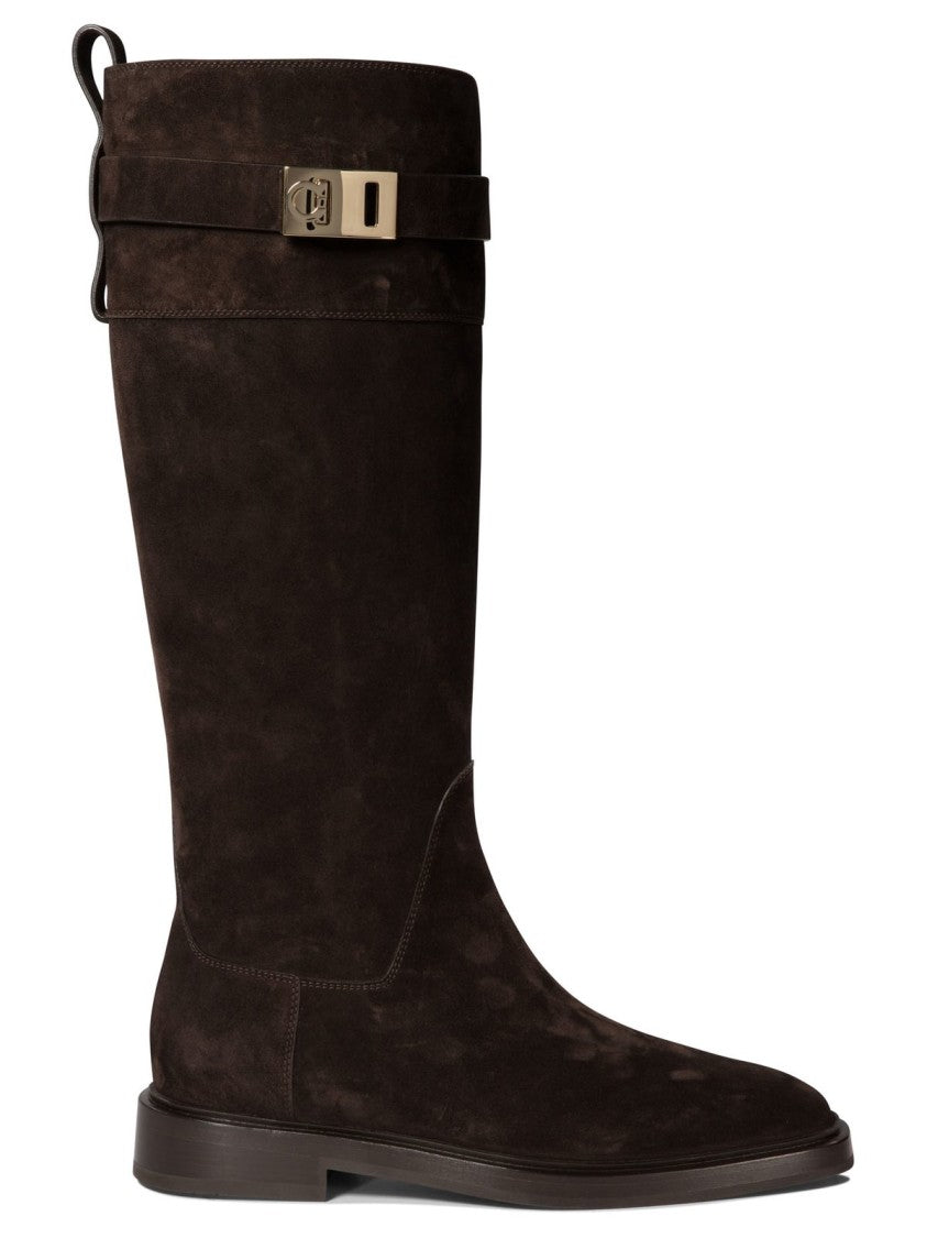 Tall Brown Suede Boots