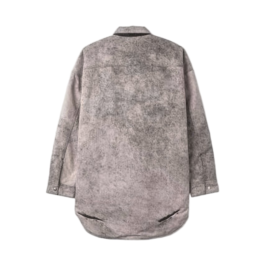 Textured Cotton Jacket with Snap Closure