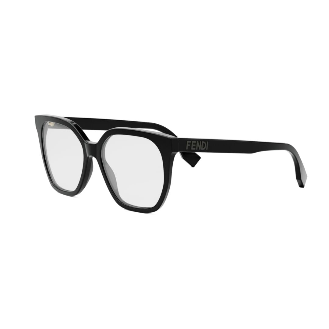 Fe50087i Oversized Black Plastic Square Frame Eyewear