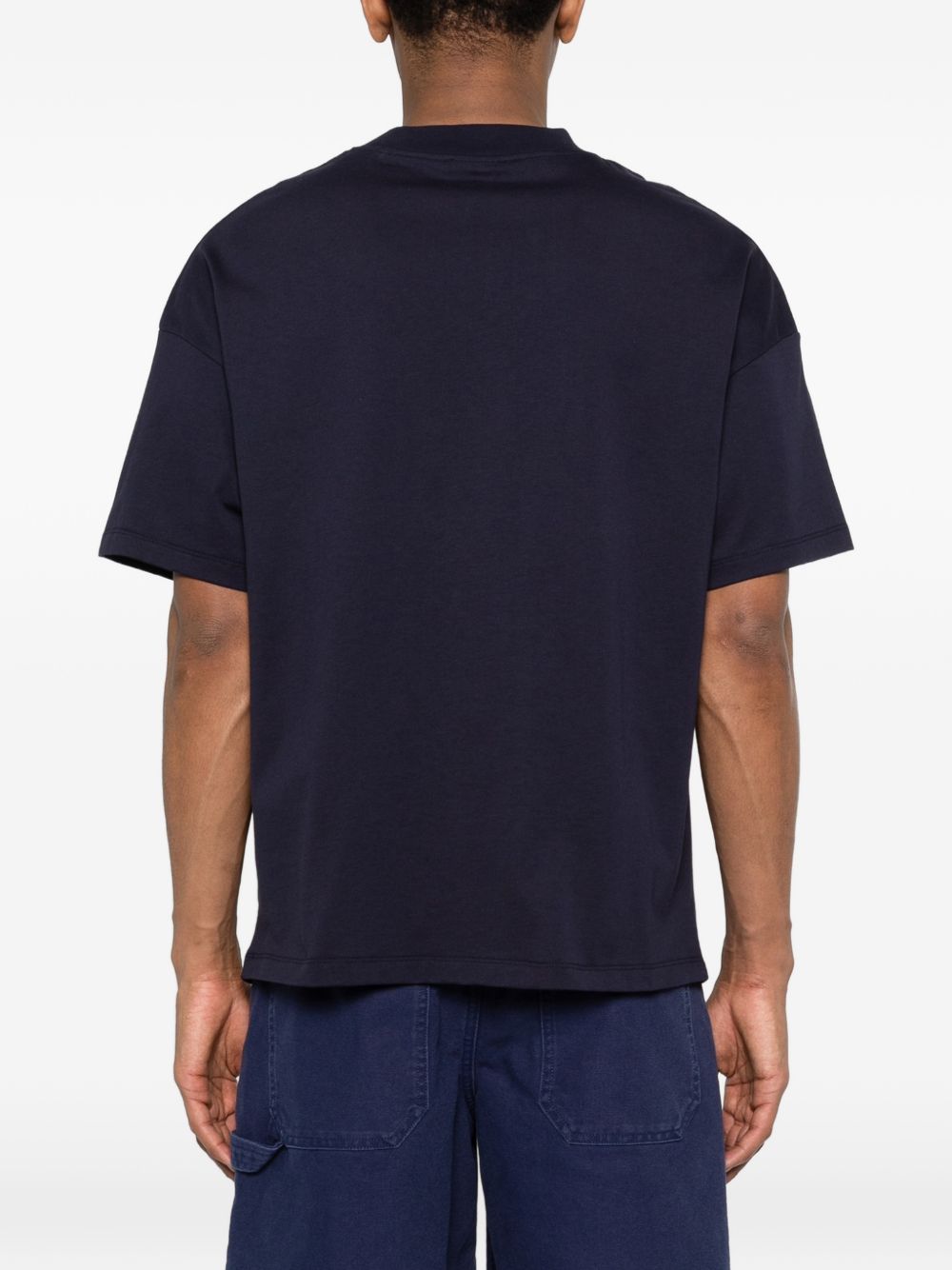 Boxy-Fit Deep Navy Graphic T-Shirt