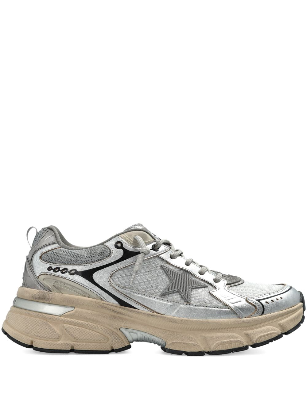 Sneakers with Silk and Nylon Composition