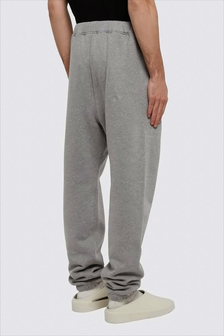 Relaxed Fit Grey Sweatpants With Tapered Legs And Drawstring Waistband