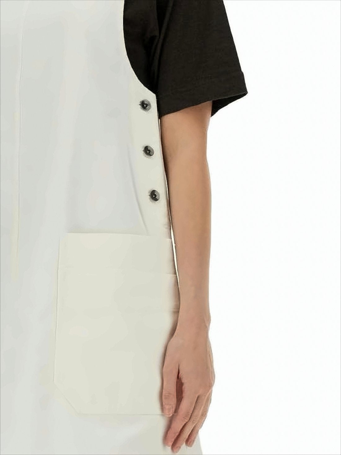 Sleeveless A-Line Midi Dress with Front Pockets