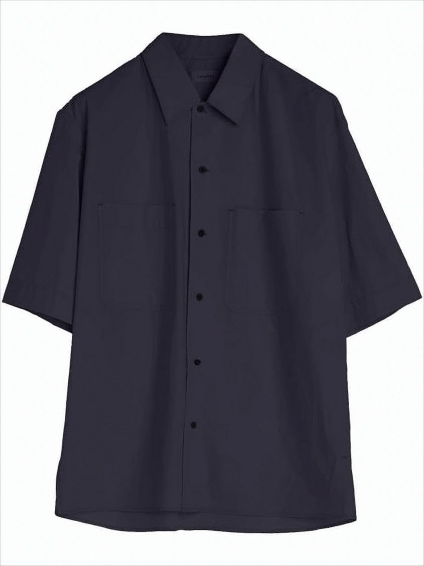 Boxy Blue Short-Sleeve Shirt