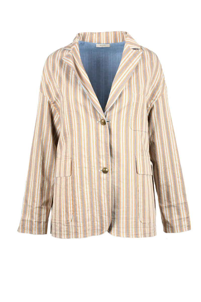 Silk Cotton Jacket - Beige/Heavenly