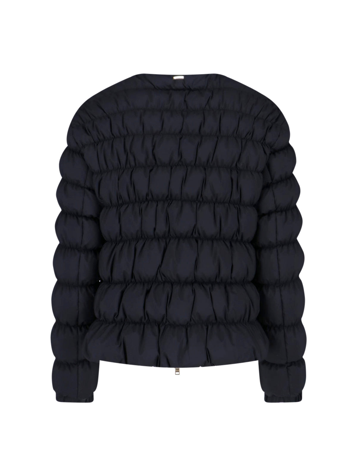 Tailored Black Jacket With High Collar And Smooth Texture