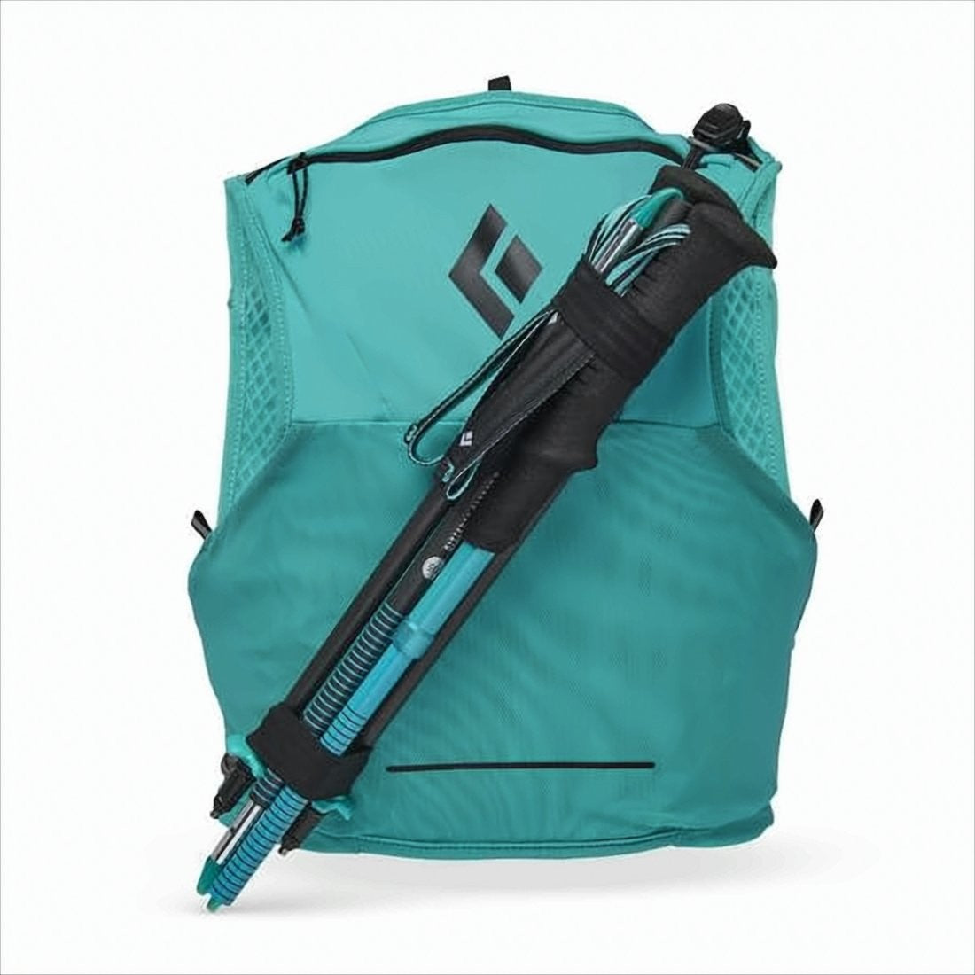 Turquoise Lightweight Sports Vest With Zippered Pockets And Adjustable Straps