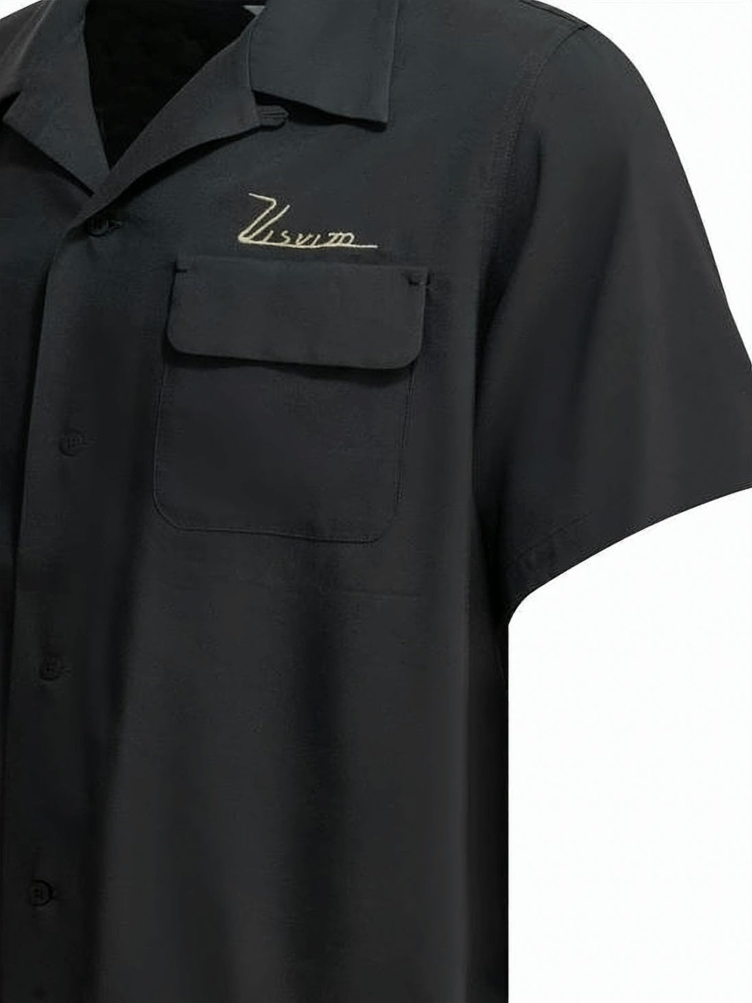 White Boxy Cropped Camp Collar Shirt