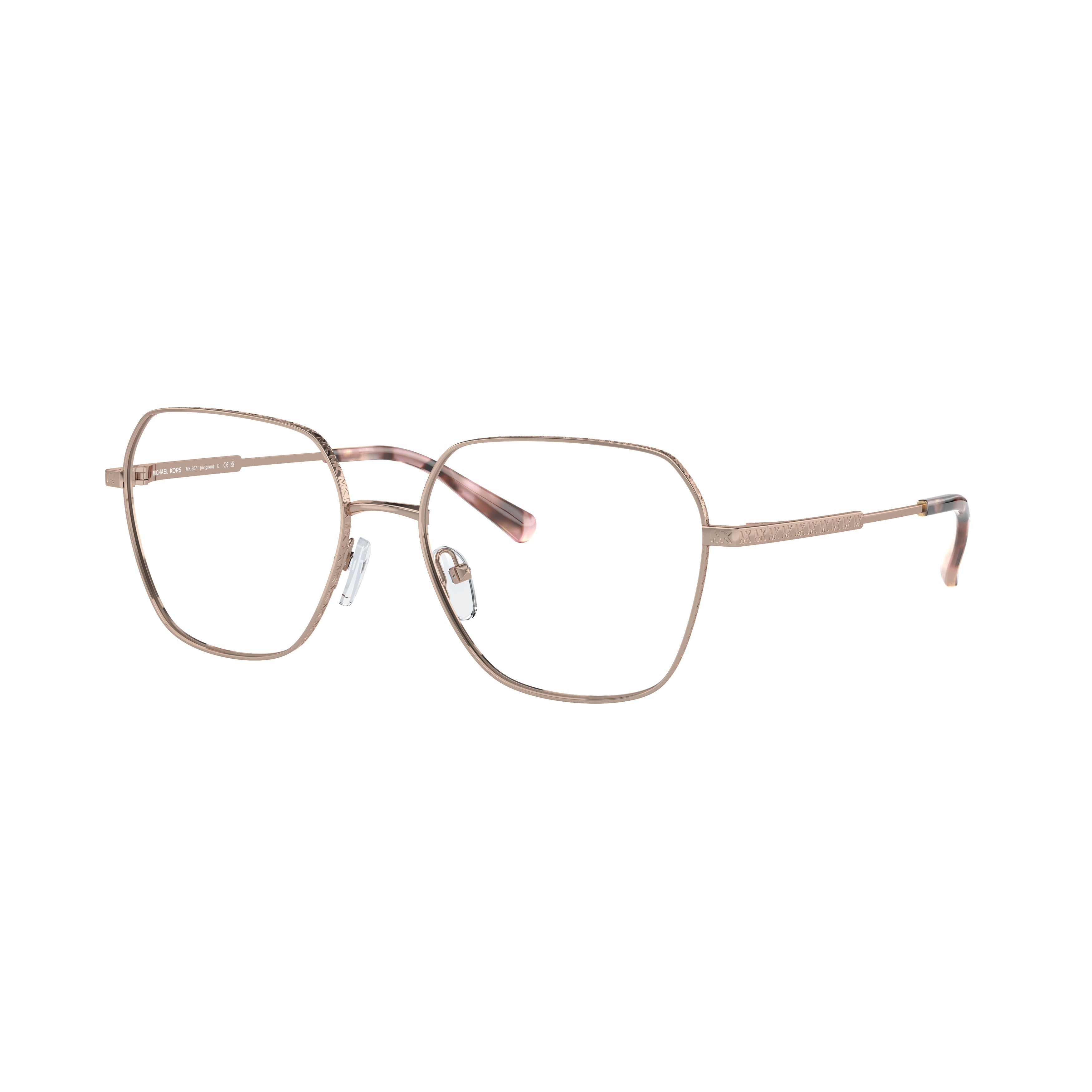 0mk3071 Delicate Gold Metal Sunglasses with Gradient Temples