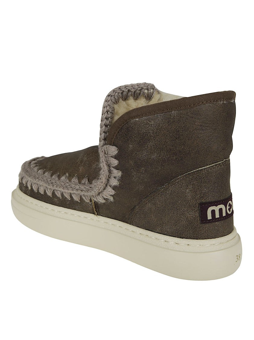 Textured Suede-Like Ankle Boots with Plush Interior