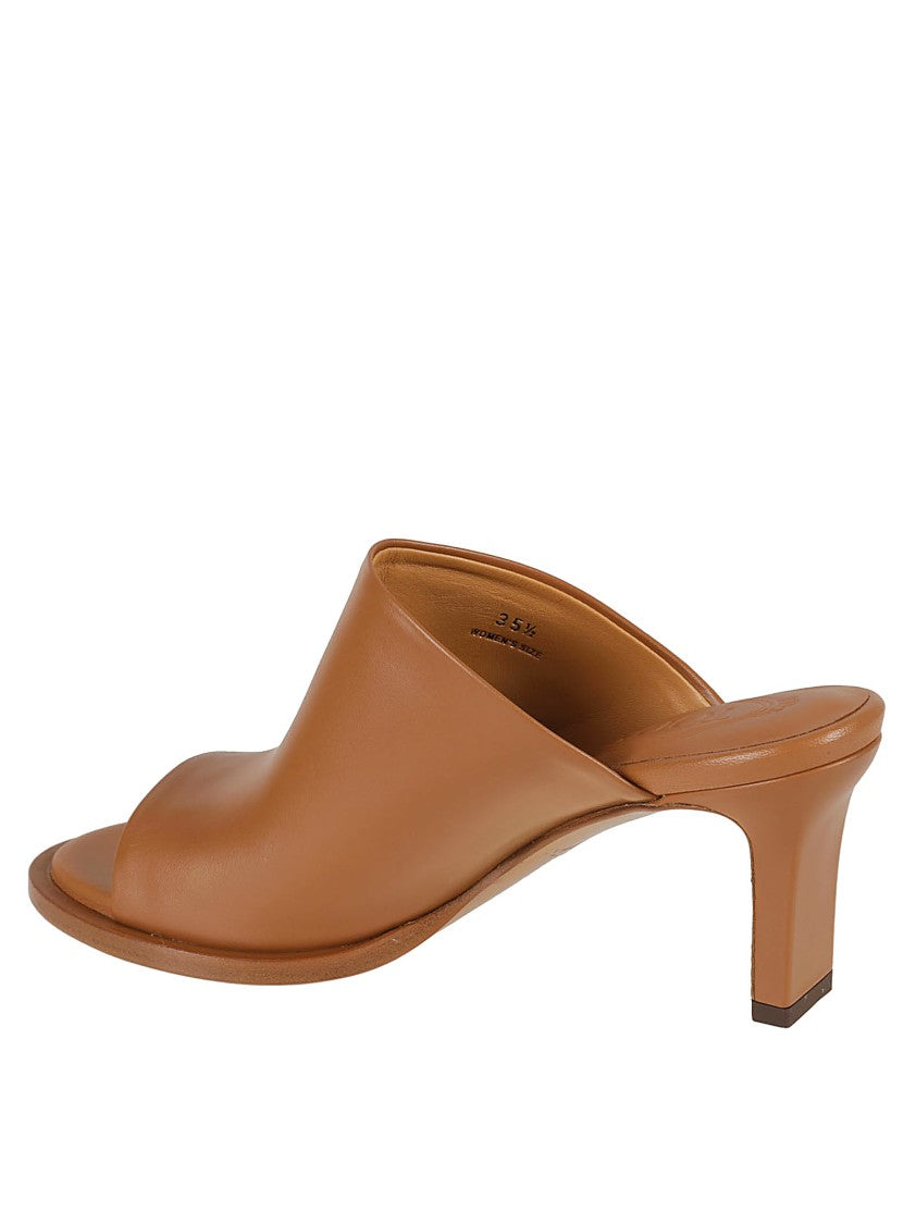 Open-Toe Calfskin Sabot With Wrapped Heel