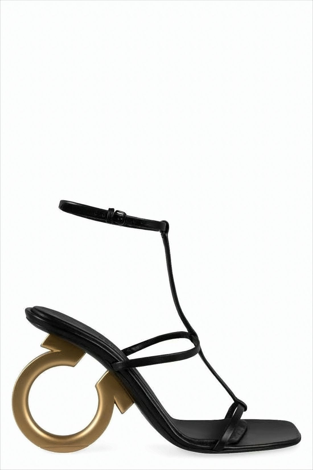 Sculptural Black Lambskin Pumps