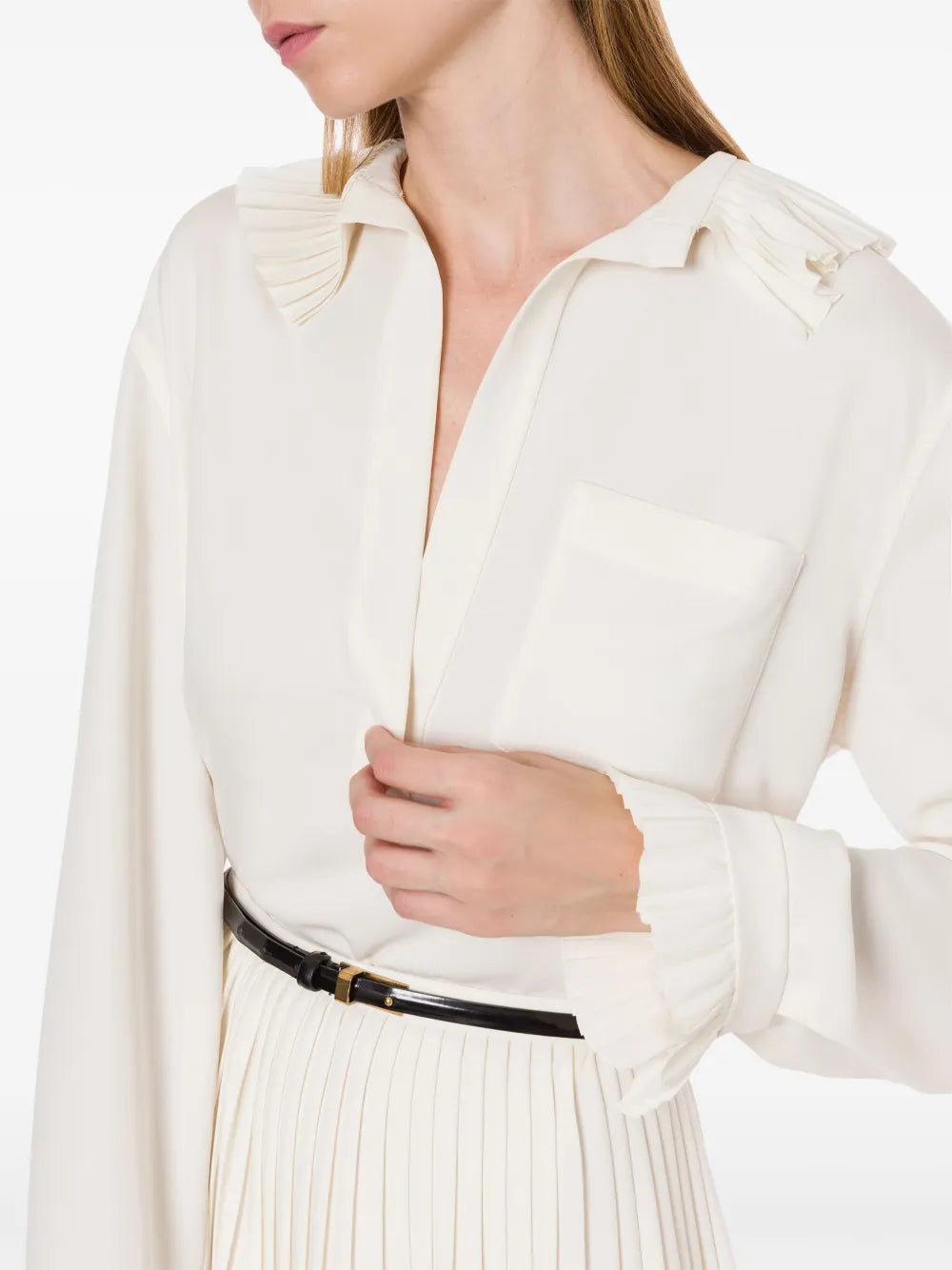 Tailored Button-Down Camicia With Pointed Collar