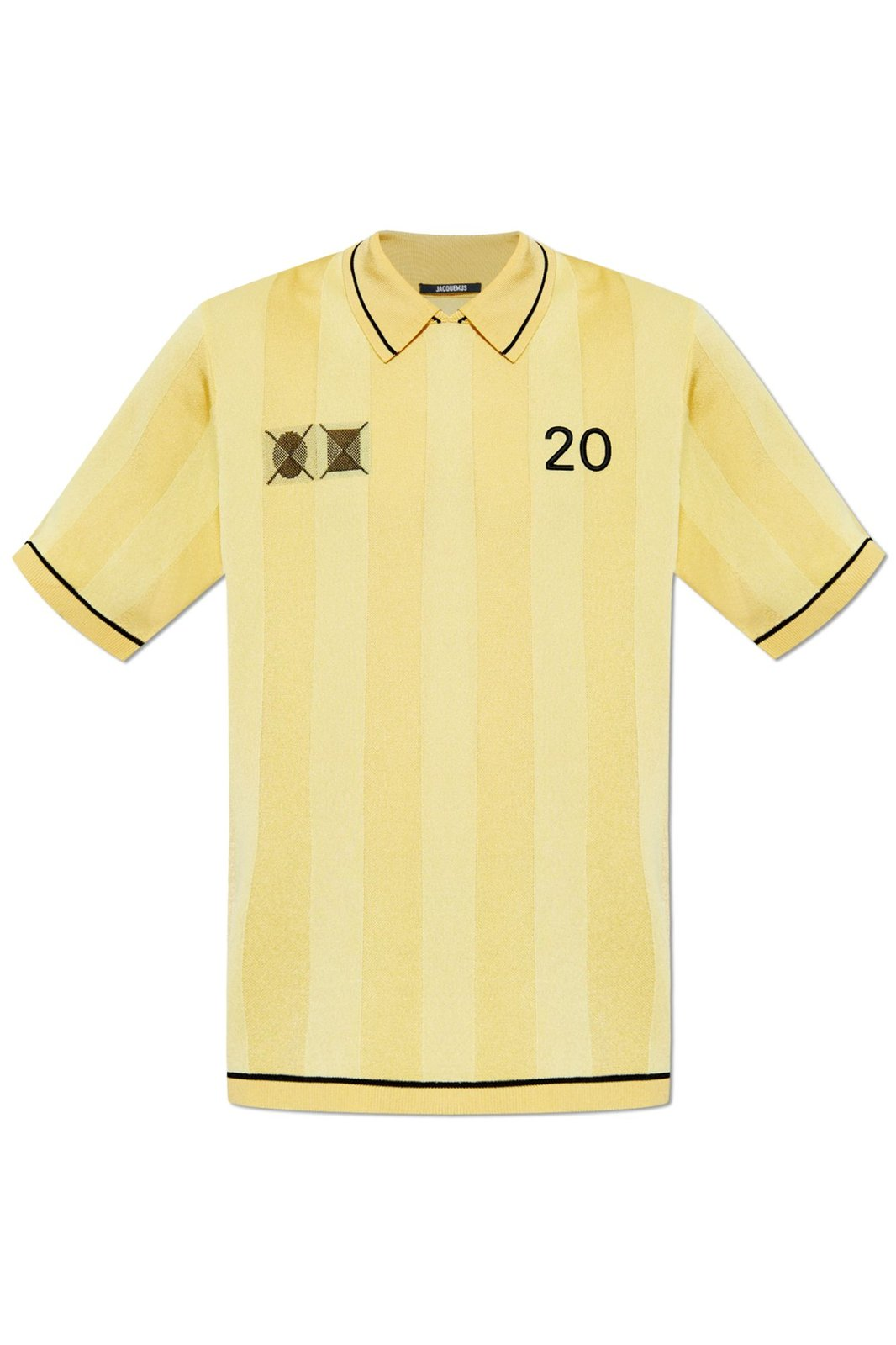 Short-Sleeved Polo Shirt in Soft Yellow