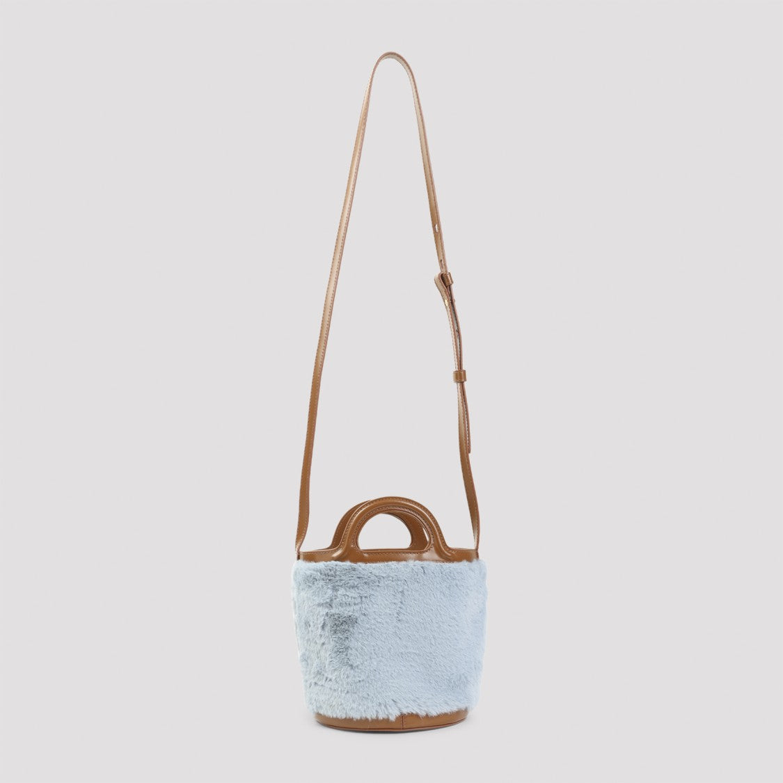 Plush Bucket Handbag With Adjustable Strap