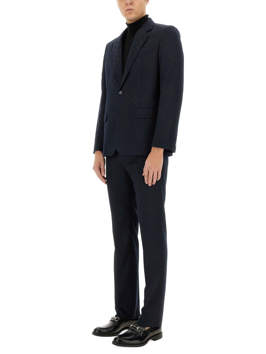 Textured Wool Jacquard Dress with Tailored Silhouette