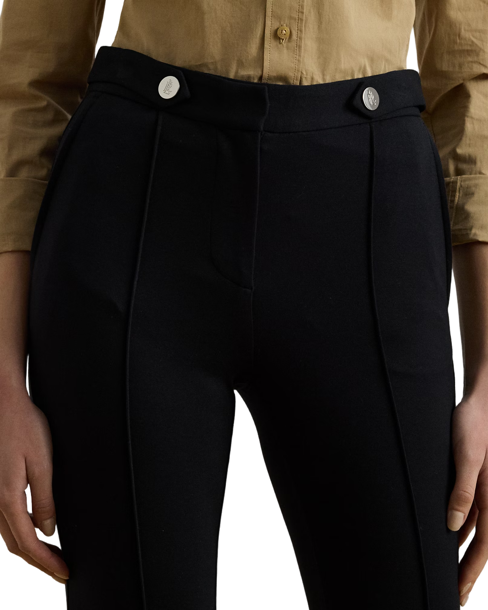 Drewin Full-Length Pleated Pants With High Waist