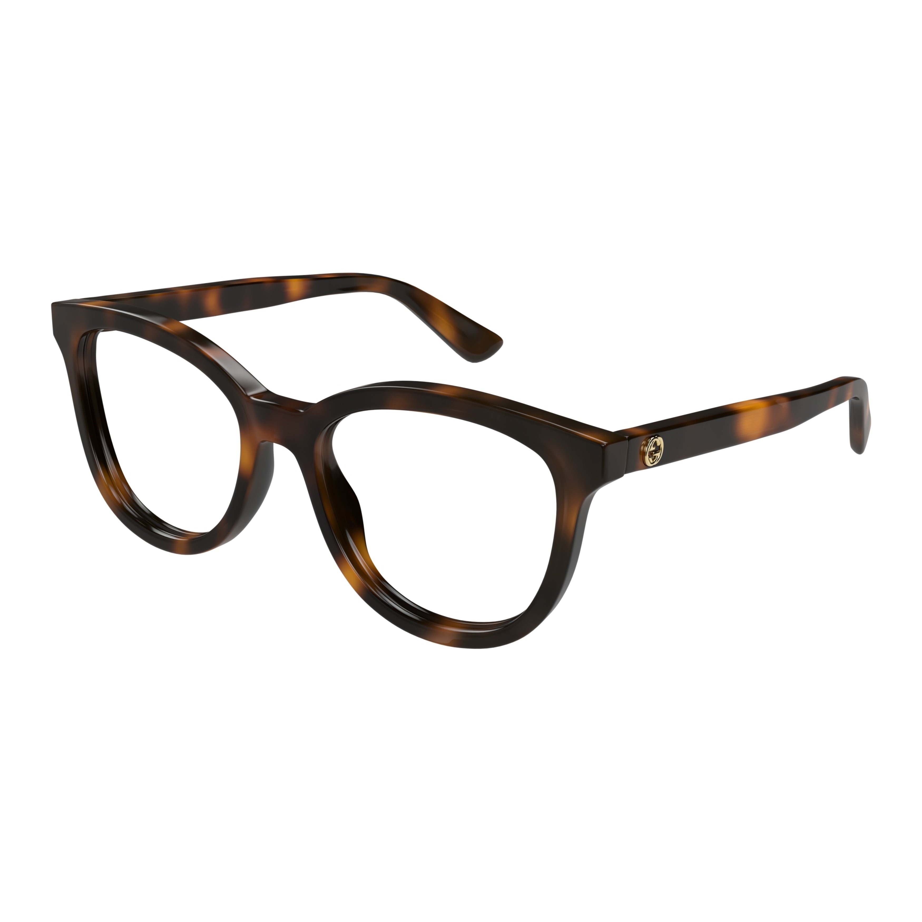 Gg1687o Bold Rounded Square Tortoiseshell Eyeglasses