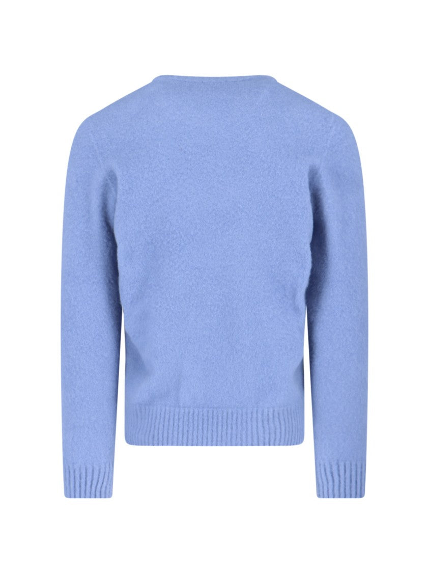 Cashmere Sweater, Light Blue, Crew Neck