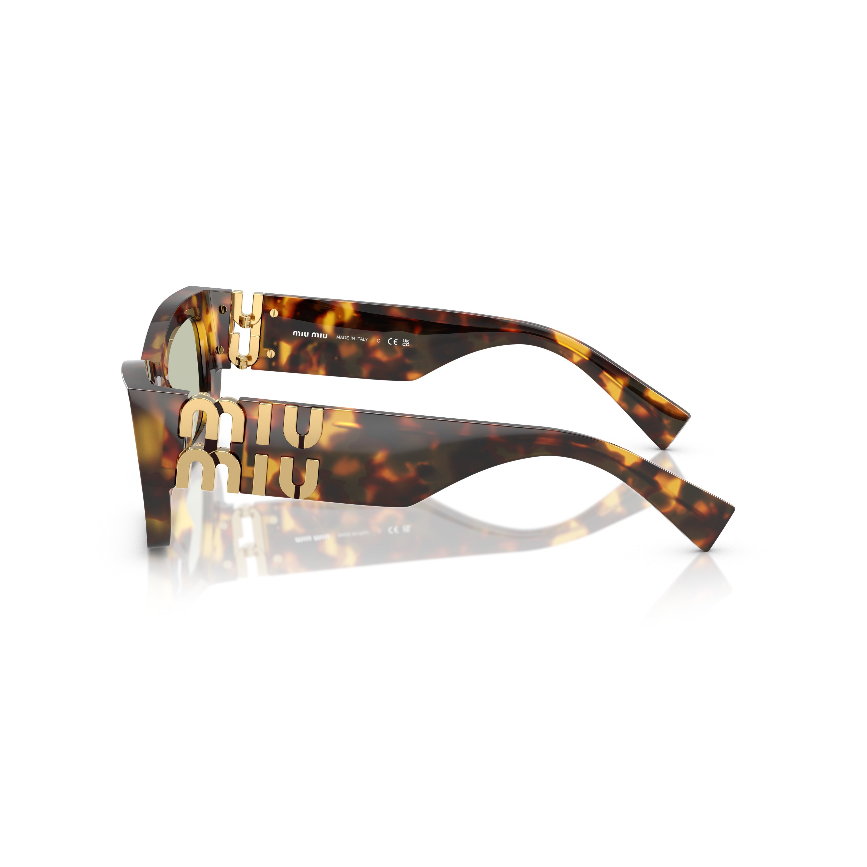 0mu 09ws Angular Tortoiseshell Acetate Sunglasses