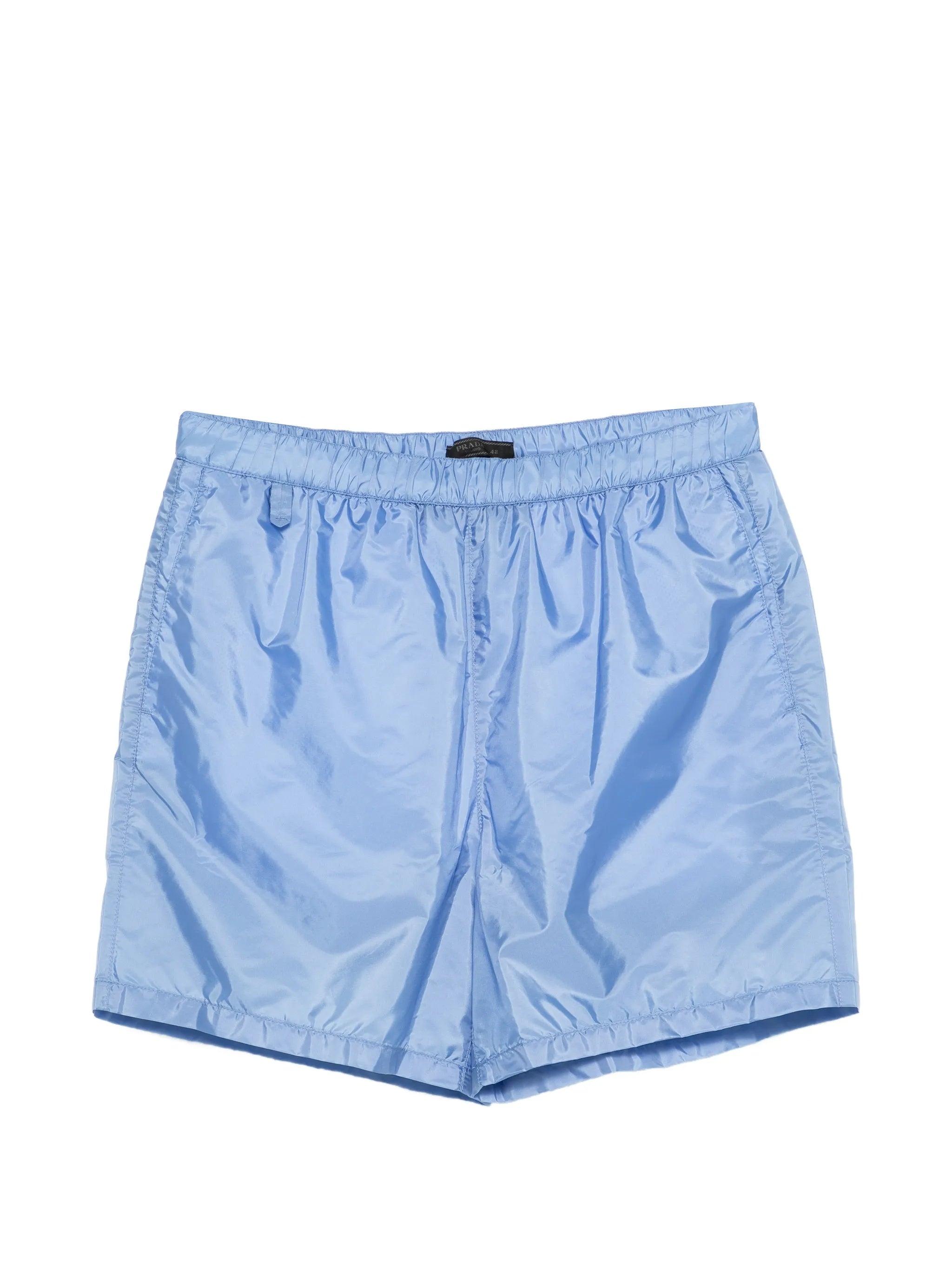 Light Blue Costume Glossy Fabric Shorts