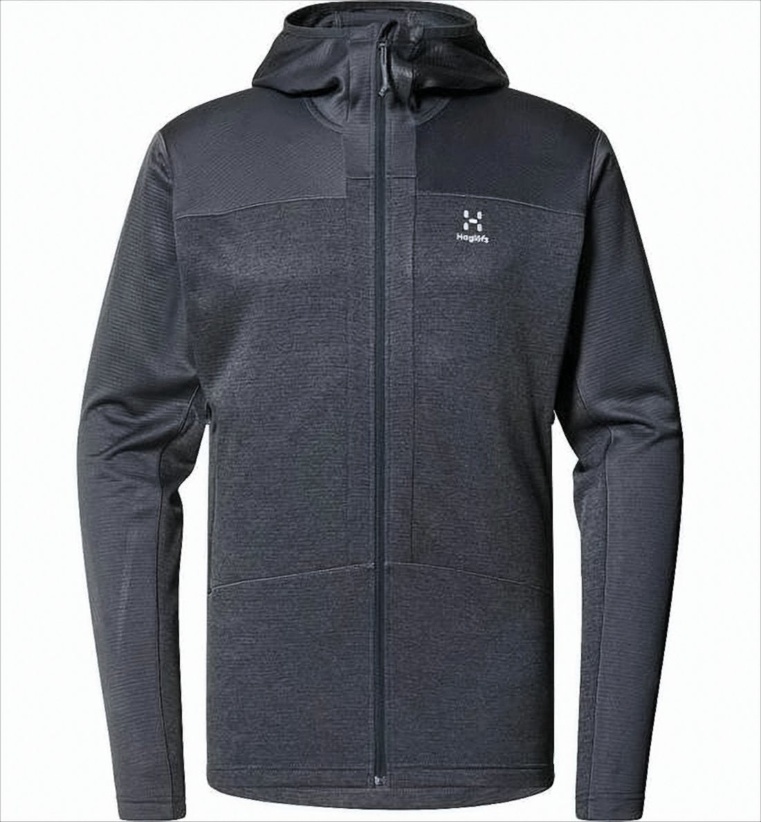 Fitted Black Activewear Jacket with Attached Hood