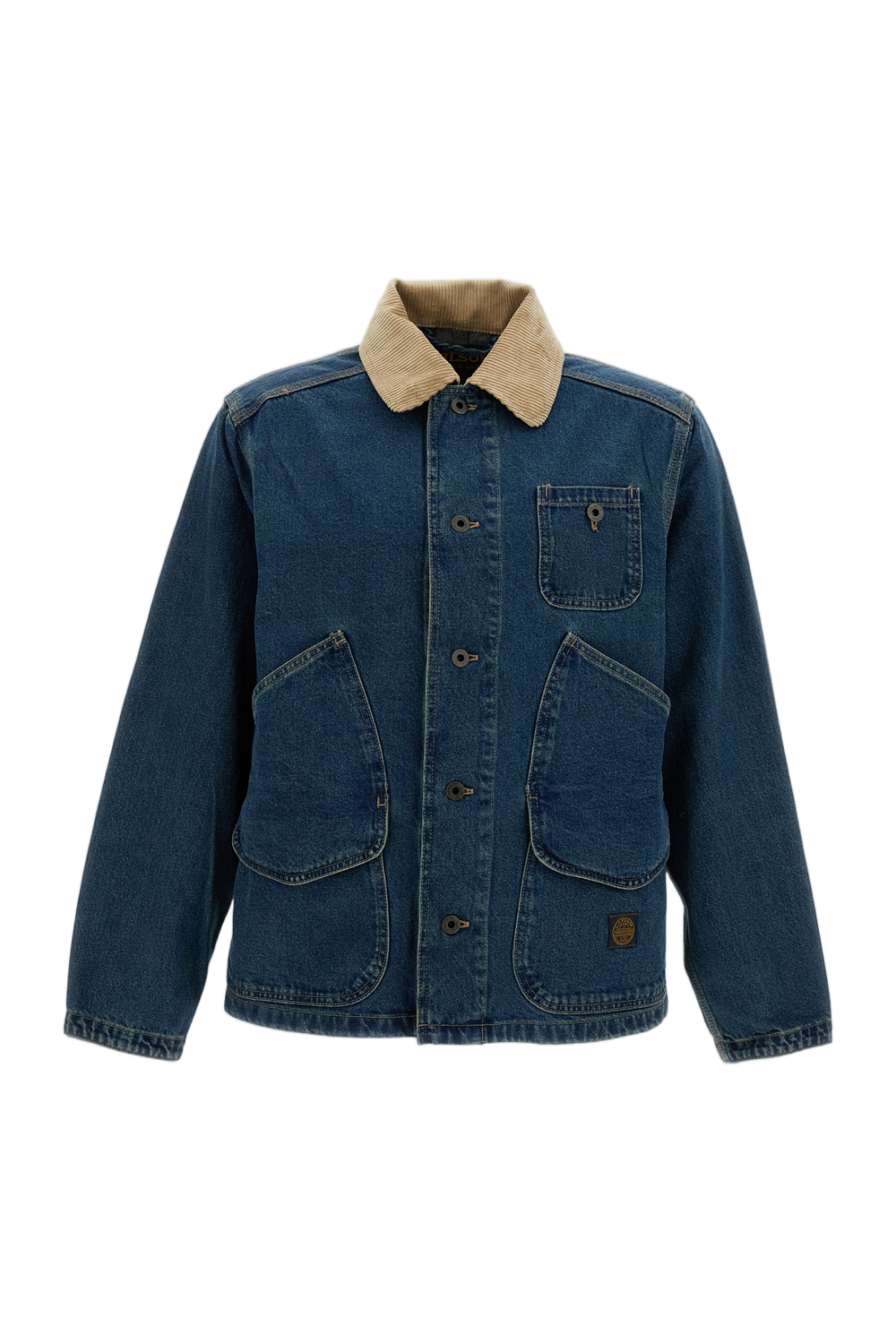 Classic Denim Jacket with Corduroy Collar