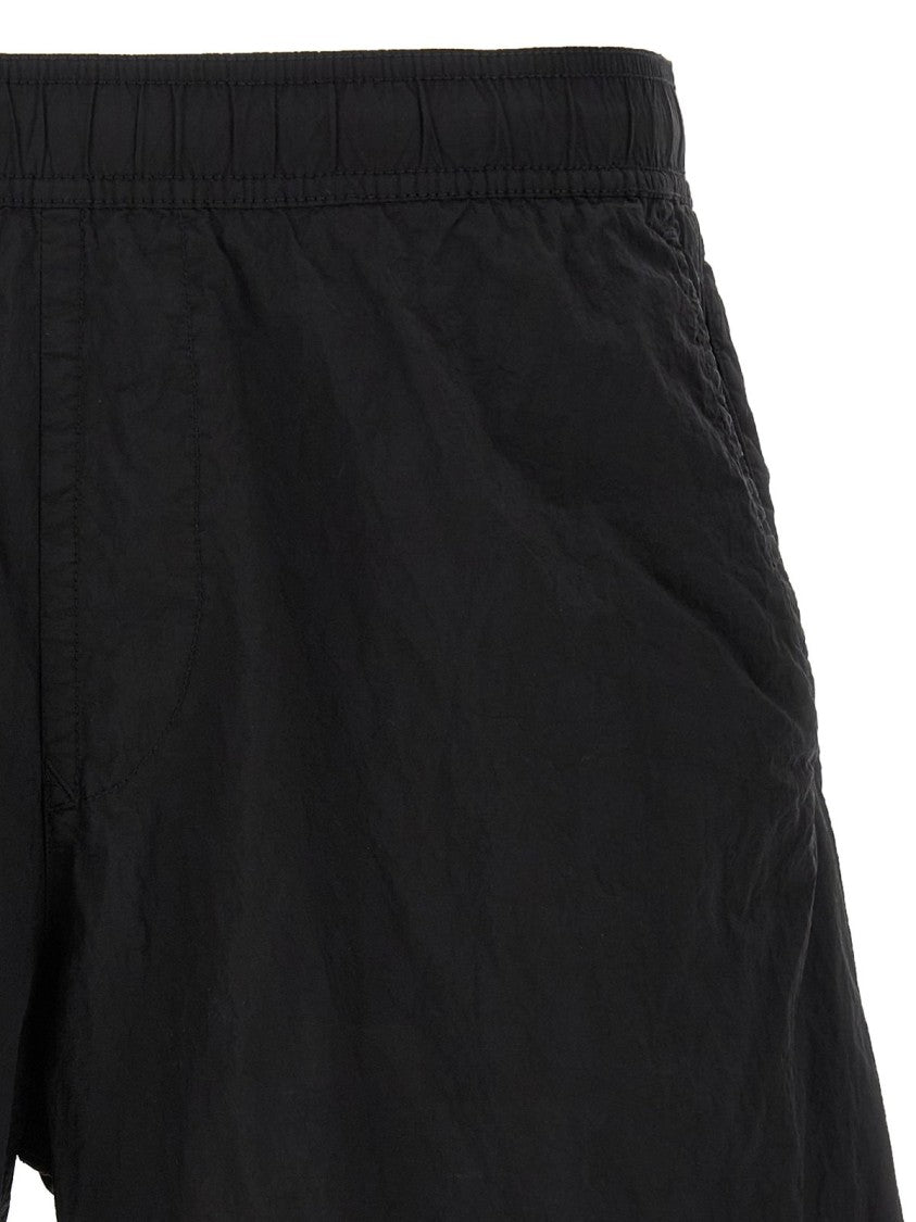 Black Swim Shorts with Elastic Waistband