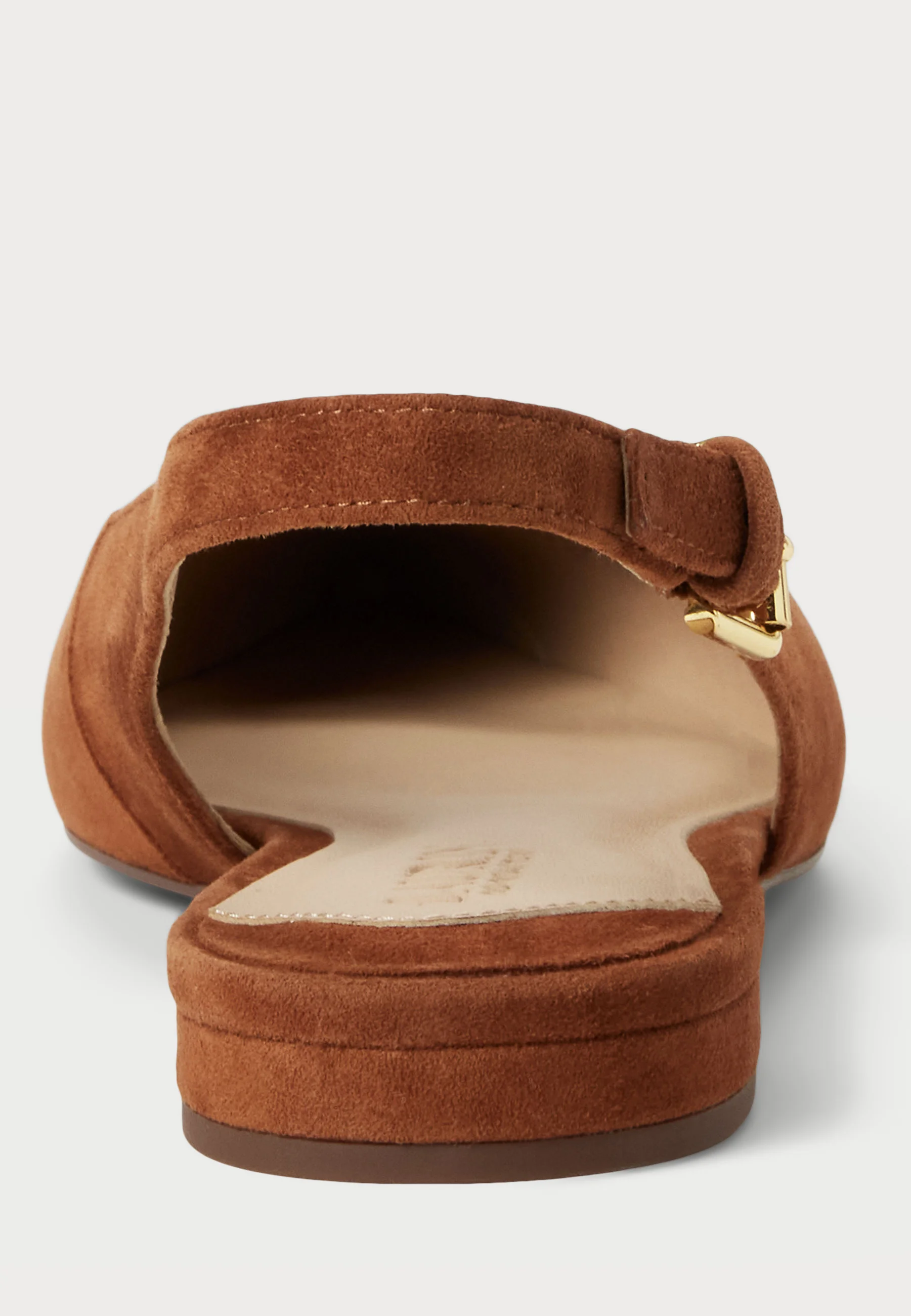 Brown Londyn Suede Slingback Flats