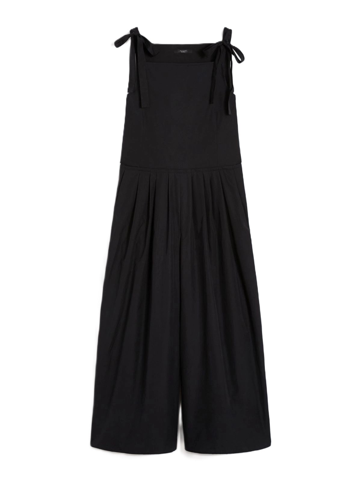 Sleeveless Black Jumpsuit with Gathered Waist
