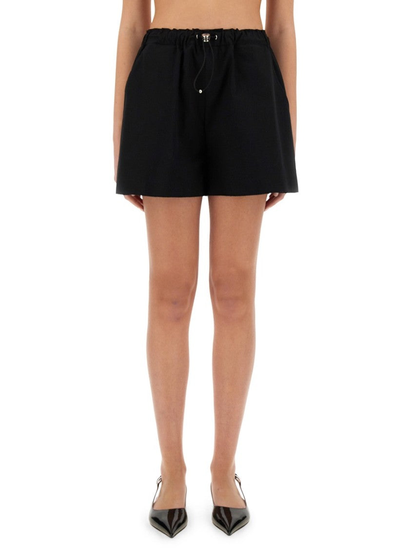 Wide-Fit Black Cotton Shorts