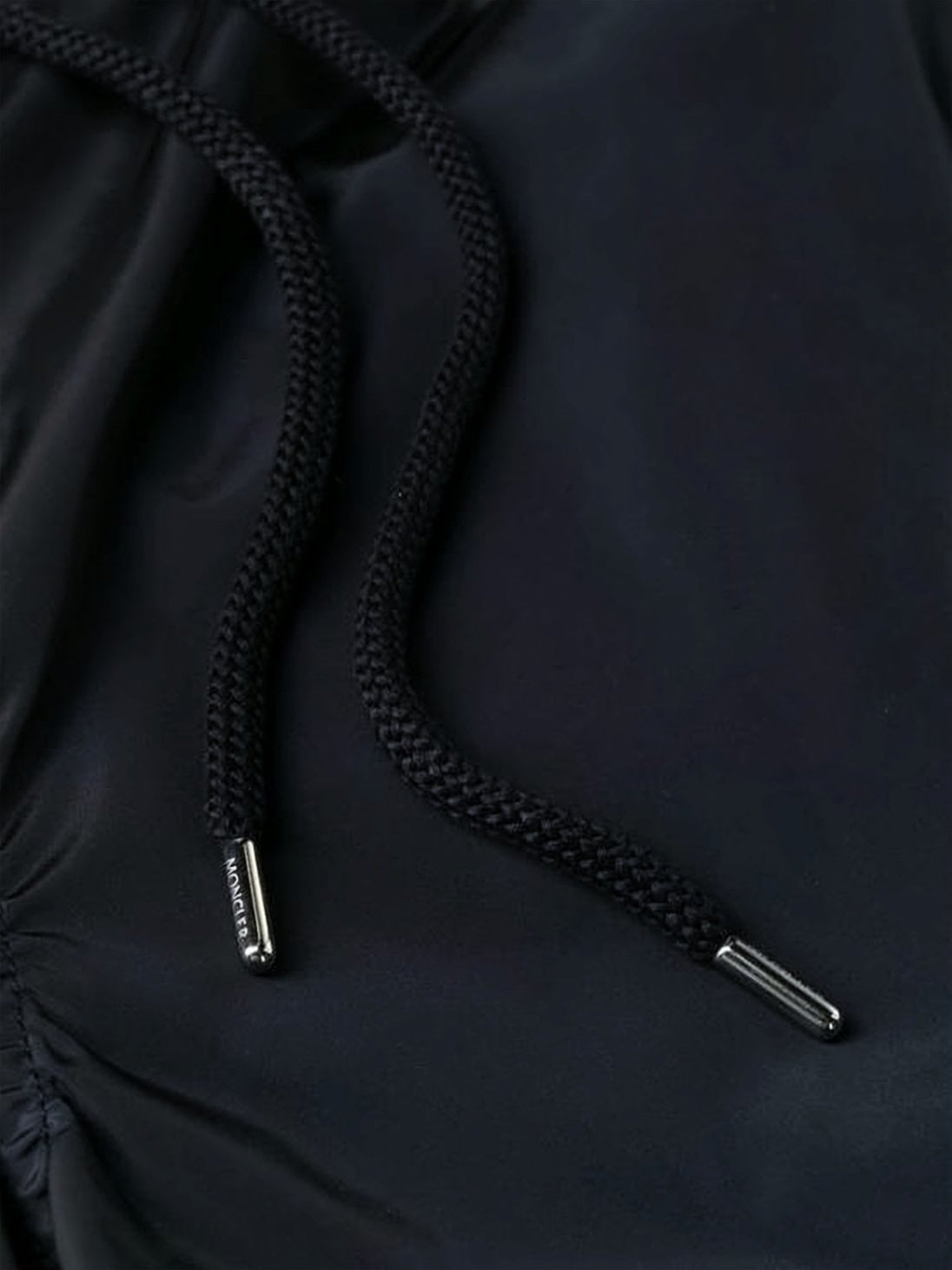 Black Polyamide Shorts with Elastic Waistband