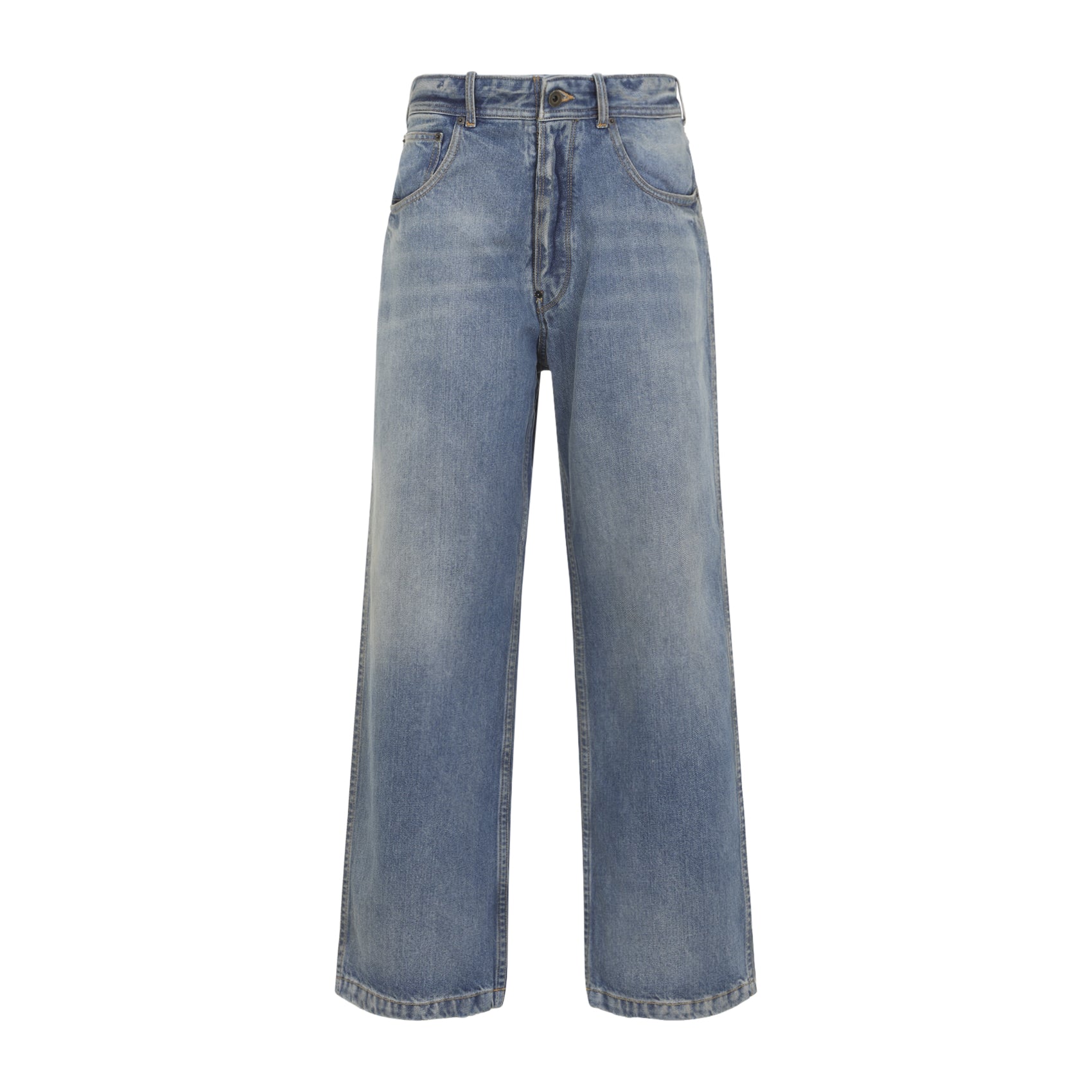 Relaxed Straight-Leg Denim Jeans With Five-Pocket Design