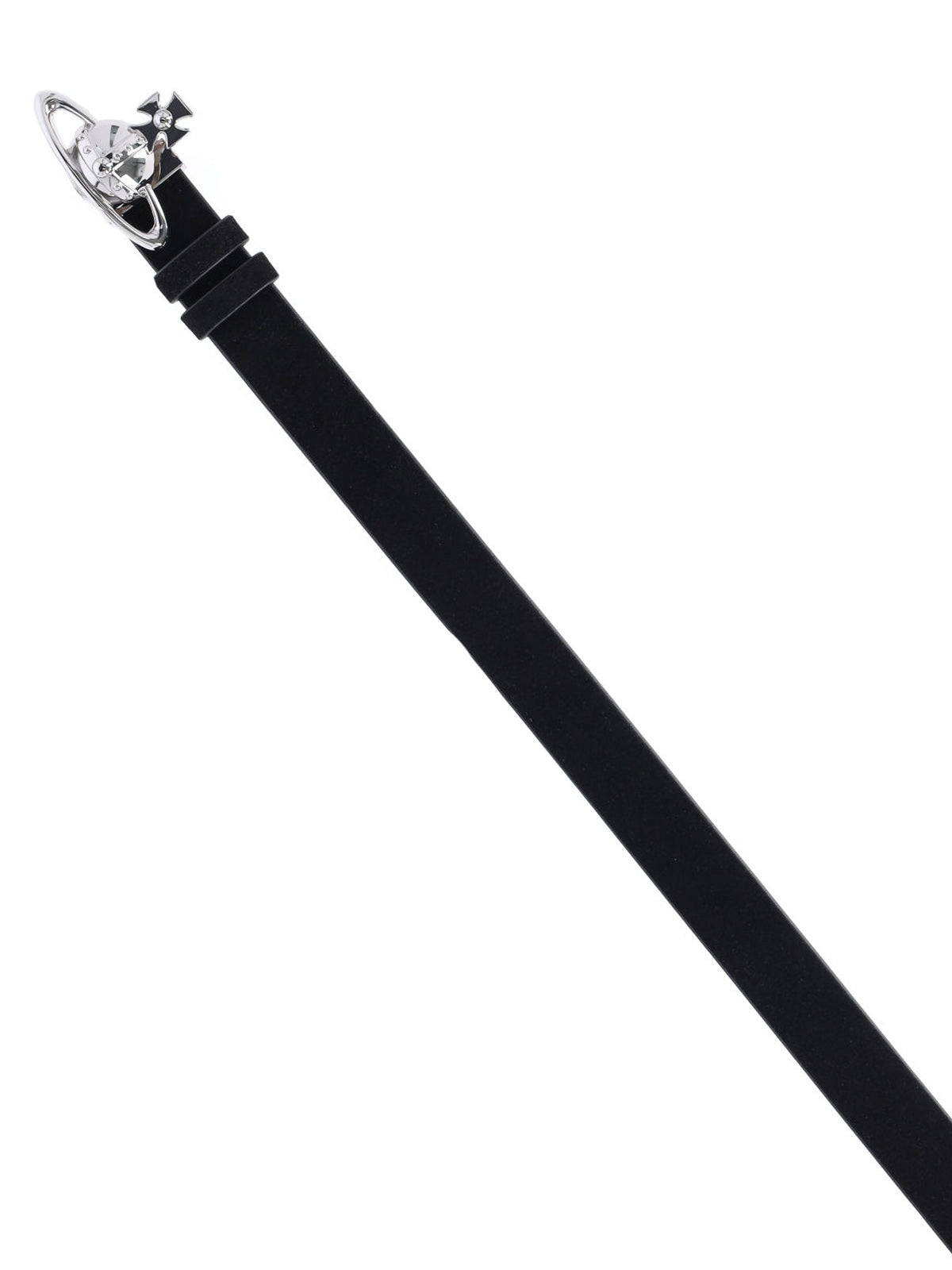 Polished Finish Black Belt With Classic Buckle Closure