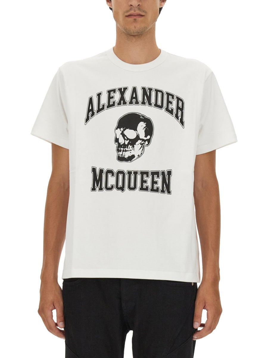 Skull Logo Cotton T-Shirt